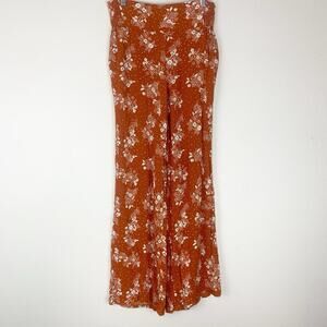 Three Dots Pants Womens Small Wide-Leg Pull-on Palazzo Boho Hippie Festival S‎